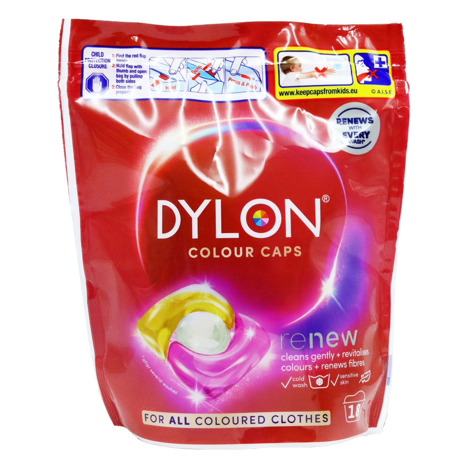Best Dylon Colour Wash Caplets Renew 18washes | High Quality Cleaning Product Online - Product Image Best Dylon Colour Wash Caplets Renew 18washes | High Quality Cleaning Product Online - Product Image